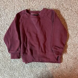 Little Bipsy Burgundy Crew Neck Sweater